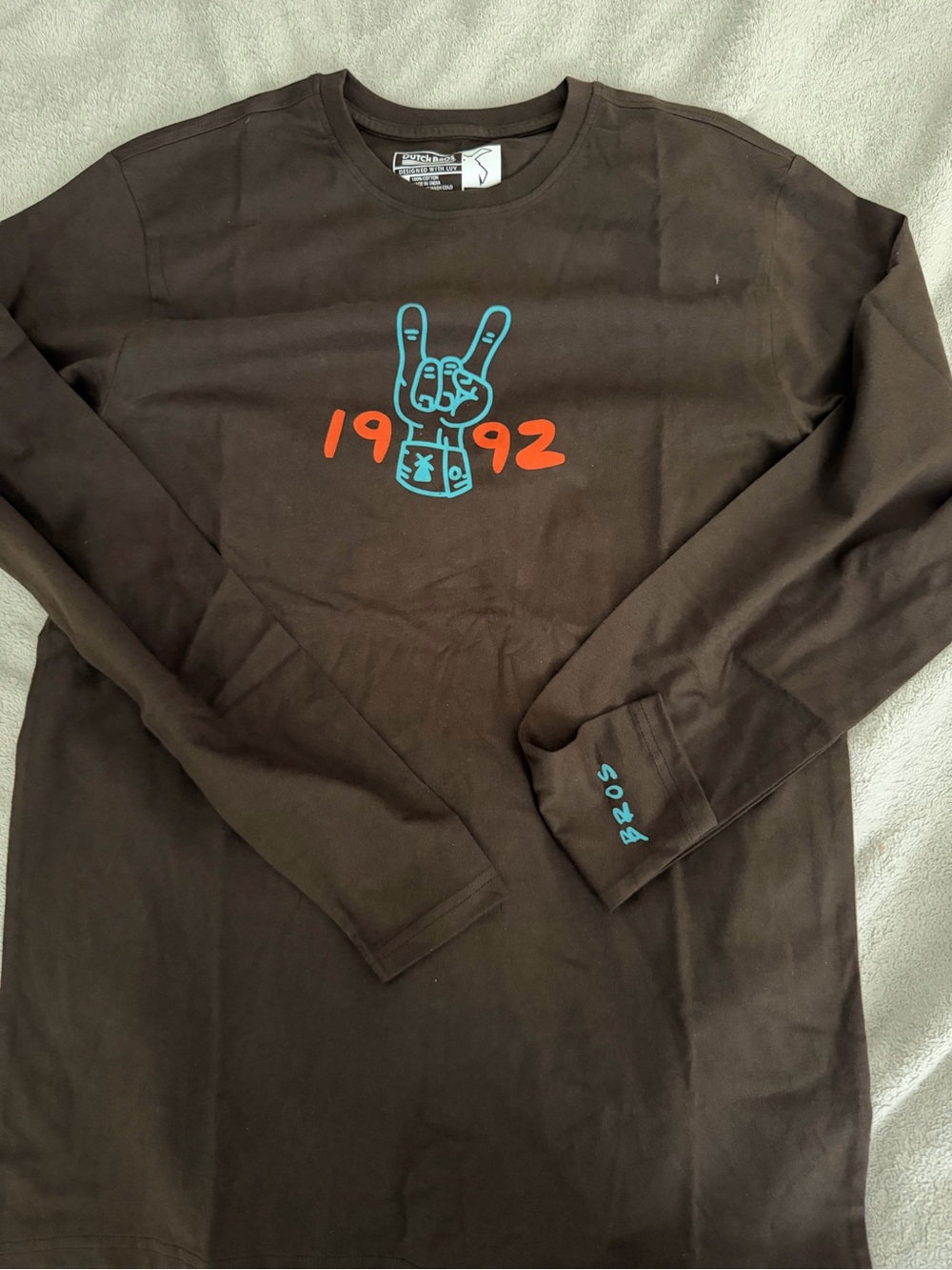 Dutch Bros Brown T-Shirt with White Label